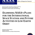 NASA’s Plans for the International Space Station