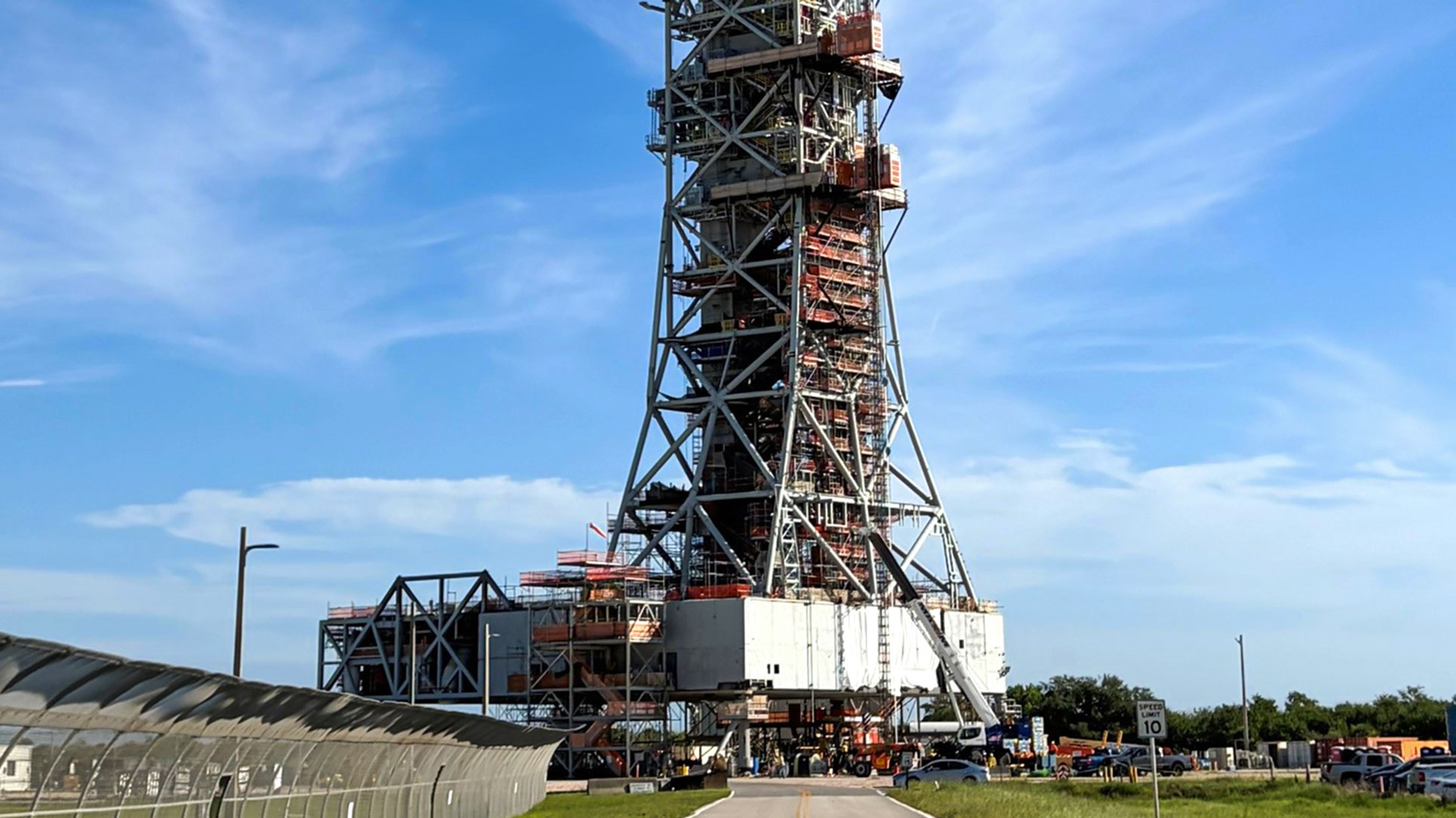 The Mobile Launcher 2 under construction
