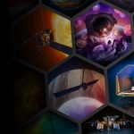 A collage of hexagonal panels showing images related to the five NASA Science Mission Directorate divisions, including: the Geospace Dynamics Constellation, the Nancy Grace Roman Space Telescope, the Solar Orbiter, an astronaut encircled by icons representing NASA’s Biological and Physical Sciences goals, the Soil Moisture Active Passive mission, a close-up of the Sun, the Europa Clipper mission, the Habitable Worlds Observatory, the International Space Station, and the Perseverance rover.